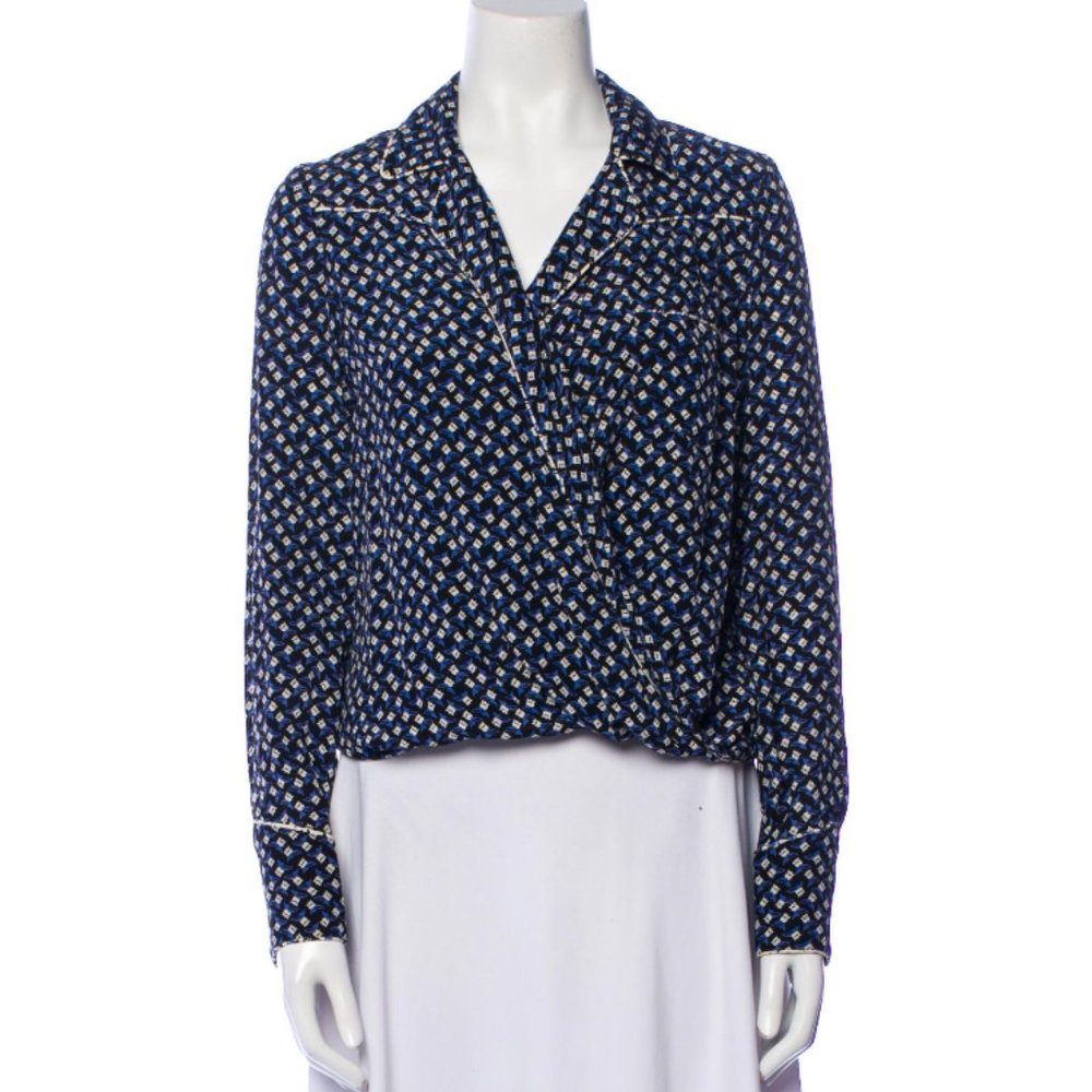 Veronica Beard Silk Printed Top Size 2